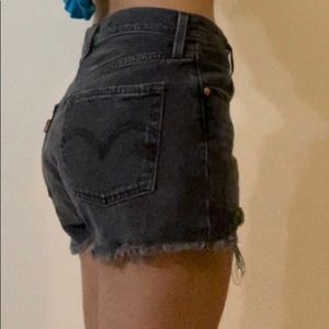 Levi’s cutoff shorts 501 Black High Rise Shorts
